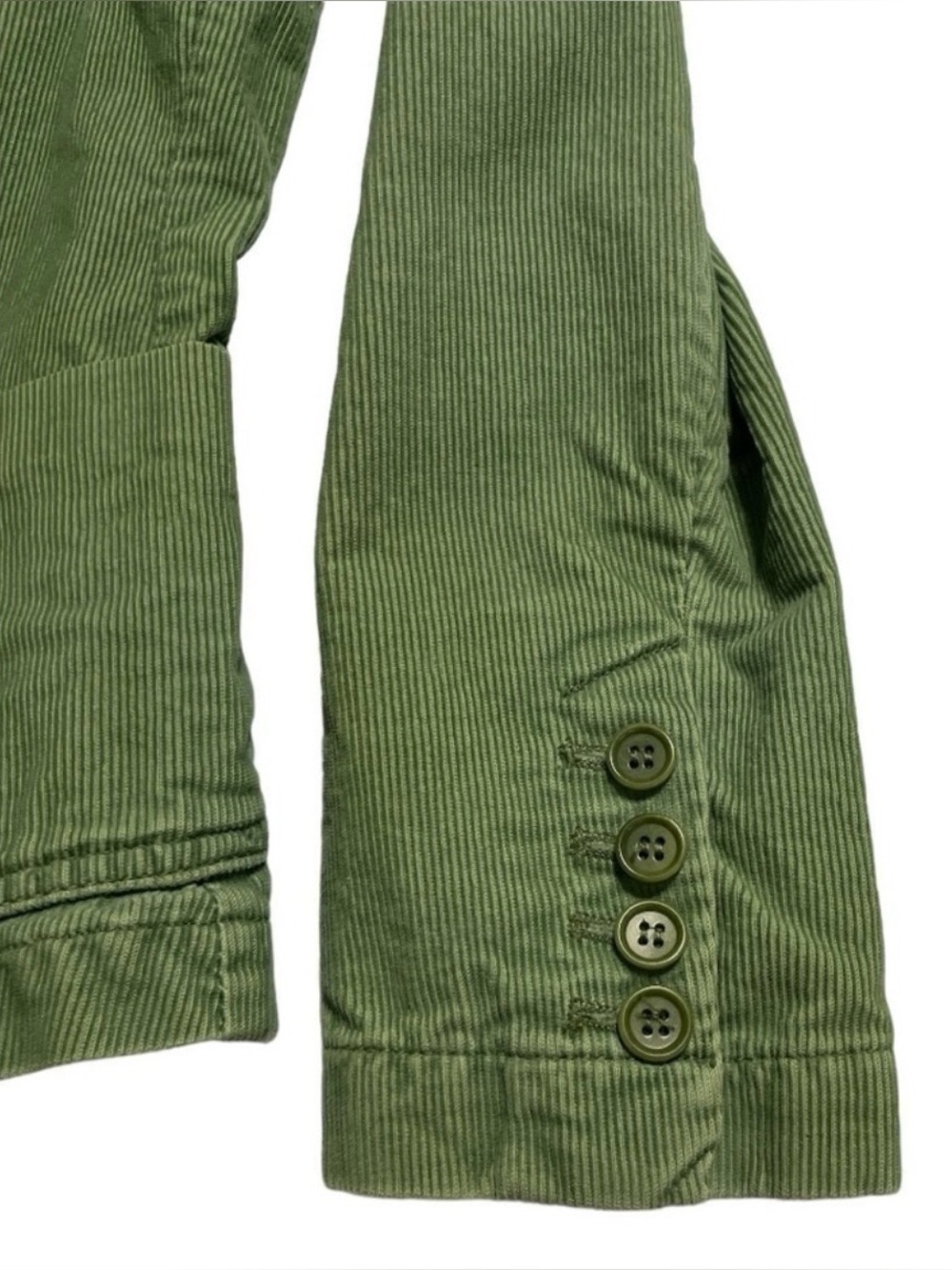 VTG J.Crew Green Choudhry Cotton Blazer Jacket Women’s Size PS Made in Macau - Picture 8 of 14